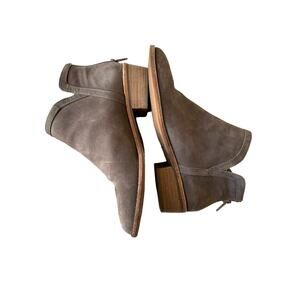 Gianni Bini Leather Booties Ankle Boots‎ Gray Womens 6M